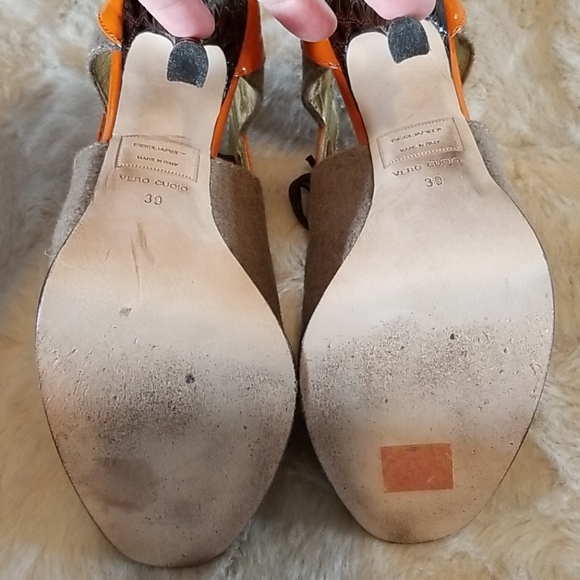 DSQUARED platform brown and orange heels size 39 - Picture 8 of 15